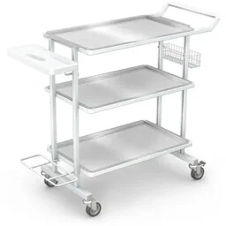 D-01/A1.ST zabiegowy wózek oddziałowy z tacami instrumentalnymi - Meble i wyposażenie gabinetów medycznych - miniaturka - grafika 1