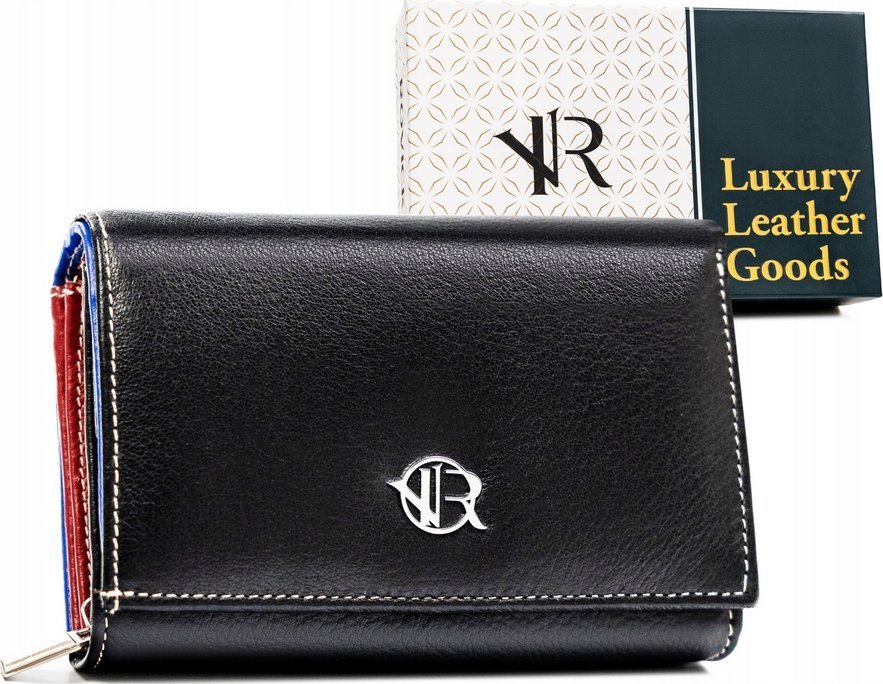 Rovicky Skórzany portfel damski na zatrzask - Rovicky NoSize