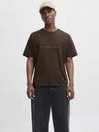 Koszulki męskie - Jack & Jones Koszulka "Jjestar" w kolorze brązowym - miniaturka - grafika 1
