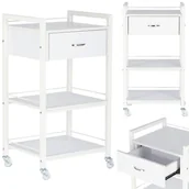 Meble fryzjerskie - Pomocnik fryzjerski wózek stolik na kółkach do farbowania 87016W do salonu kosmetycznego szafka z szufladą - miniaturka - grafika 1