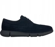 Półbuty męskie - GEOX PÓŁBUTY SZNUROWANE SKÓRZANE GRANAT 40 Ż3L - miniaturka - grafika 1