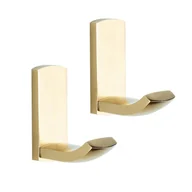 Wieszaki łazienkowe - Hak ścienny do prysznica, wieszak na ręczniki, wieszak na ubrania, akcesoria kuchenne i łazienkowe, zestaw 2 szt. (złoty) - miniaturka - grafika 1