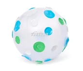 Piłka nożna - PIŁKA PRZEZROCZYSTA NIEBIESKIE KÓŁKA do grania - miniaturka - grafika 1