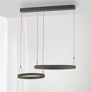 Lampa wisząca LED Paul Neuhaus Esko, czarna, długość 90 cm - Lampy sufitowe - miniaturka - grafika 1
