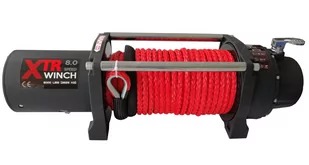 Wyciągarka XTR 8000 lbs [3629 kg] z liną syntetyczną 12V + hak (lina: 10 mm czerwona dyneema 25m 10400kg +hak) 81880013 - Wciągarki - miniaturka - grafika 1