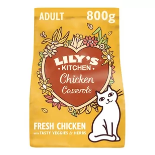 Lily's Kitchen Sucha karma z kurczakiem i ziołami dla dorosłych kotów, pełnowartościowe pożywienie (4 x 800 g) - Mokra karma dla kotów - miniaturka - grafika 1