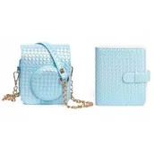 Torby fotograficzne i futerały - Pokrowiec LOVEINSTANT Instax Mini 12 Niebieski + Album (32 stron) - miniaturka - grafika 1