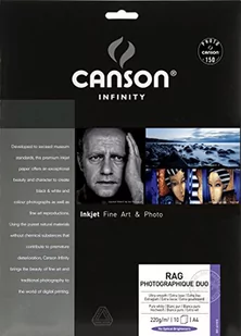 Canson Infinity Papier A4 Rag Papier fotograficzny Duo 220g (10) (206211015) - Papier do drukarek - miniaturka - grafika 1