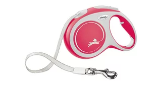 Flexi Smycz oryginalna New Comfort czerwona L 8m do 50kg taśma 804380 - Smycze dla psów - miniaturka - grafika 1