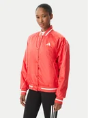 Kurtki damskie - adidas Kurtka bomber Stadium JZ6921 Czerwony Loose Fit - miniaturka - grafika 1