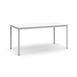 B2B Partner Stół do jadalni, blat biały 1600 x 800 mm, podstawa jasnoszara 555751 - Stoły - miniaturka - grafika 1