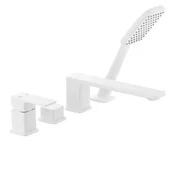 Baterie wannowe i prysznicowe - Bateria wannowa biała 4-otworowa Dust KFA Armatura - miniaturka - grafika 1
