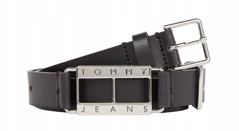 TOMMY HILFIGER PASEK DAMSKI HERITAGE BLACK r.80