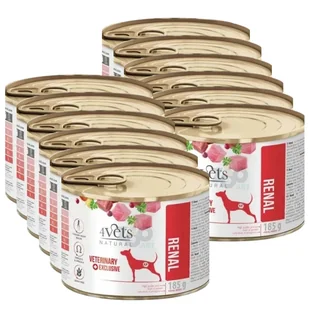 4Vets Dog Renal 12x185g - Mokra karma dla psów - miniaturka - grafika 1
