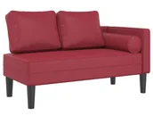 Szezlongi - Czerwony nowoczesny szezlong z poduszkami A6-B71 - miniaturka - grafika 1