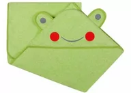 Szlafroki dla dzieci - UVIE Okrycie kąpielowe Żabka 120x100 cm zielone - miniaturka - grafika 1