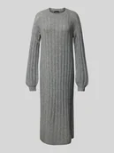 Sukienki - Sukienka z dzianiny z bufiastymi rękawami model ‘MAGGY’ - miniaturka - grafika 1