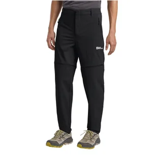 Męskie spodnie z odpinanymi nogawkami Jack Wolfskin HIKEOUT ZIP OFF PANTS M black - 48S - Spodnie sportowe męskie - miniaturka - grafika 1