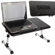Podkładki chłodzące pod laptopa - Stolik Pod Laptopa Składany Do Łóżka Stół Podkładka Chłodząca Wentylator - miniaturka - grafika 1