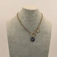 Naszyjniki - TEMU Kolczyk z pendantem dla kobiet w stylu vintage z gwiazdami i księżycami - stop z cynku i akcenty z kryształków, idealny do codziennego noszenia, - miniaturka - grafika 1