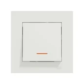 Wyłączniki światła i elektryczne - Schneider Electric Włącznik pojedynczy schodowy z podświeteniem Miluz Ed biały - miniaturka - grafika 1