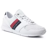 Sneakersy damskie - TOMMY HILFIGER Sneakersy Lightweight Leather Sneaker FW0FW04261 Rwb 020 - miniaturka - grafika 1