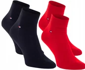 Skarpetki męskie - Tommy Hilfiger Skarpety Męskie Stopki 47-49 Granat Czerwona - miniaturka - grafika 1