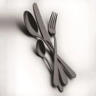 Sztućce dla dzieci - MEPRA-Zestaw sztućców 24el. Ice Oro Nero Stoccolma - miniaturka - grafika 1