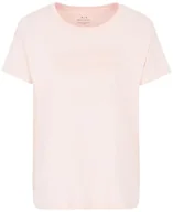 Koszulki i topy damskie - Armani Exchange Koszulka damska Sustainable, wytłoczone logo, Boyfriend Fit, Rosa, S - miniaturka - grafika 1