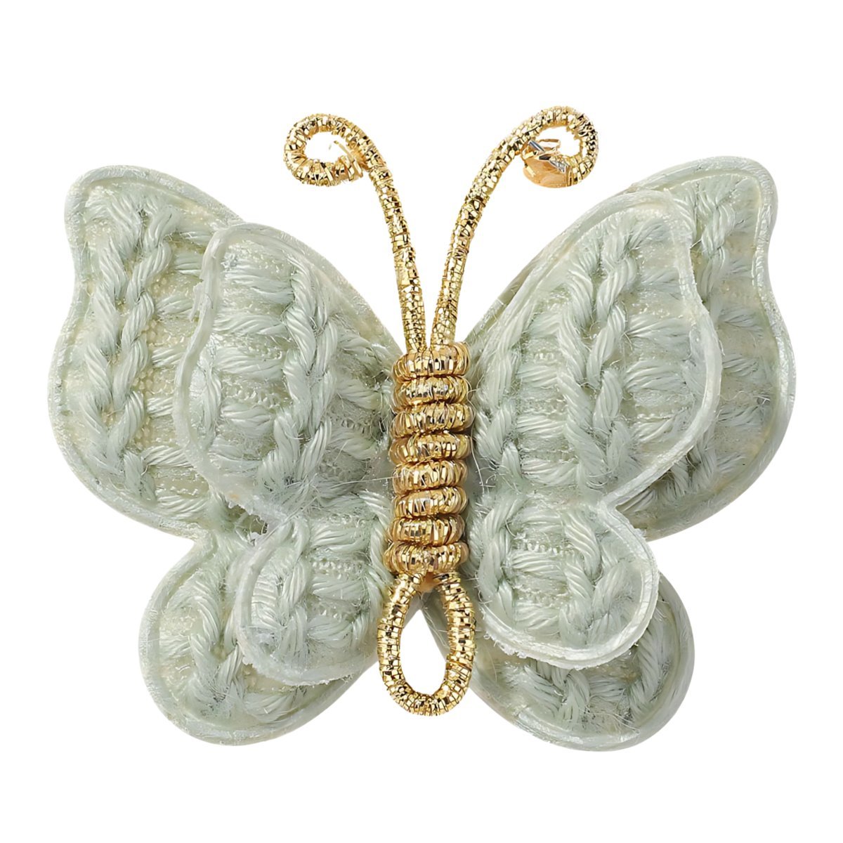 Spinka do Włosów Zielona Mała Wełniana Wytrzymała Motyl Lekka i Wygodna