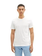 Koszulki męskie - TOM TAILOR Męski T-shirt 1038664, 10332-Off White, XXL, 10332 – Off White, XXL - miniaturka - grafika 1