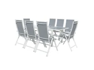 Meble ogrodowe - LIVARNO home Zestaw aluminiowych mebli ogrodowych Houston, stół rozkładany i 8 foteli - miniaturka - grafika 1