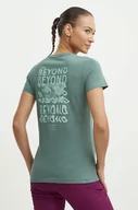 Koszulki sportowe damskie - Mammut t-shirt Massone damski kolor zielony - miniaturka - grafika 1