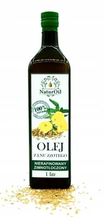 Olej lniany z lnu złotego 1000ml NaturOil - Zdrowa żywność - miniaturka - grafika 1