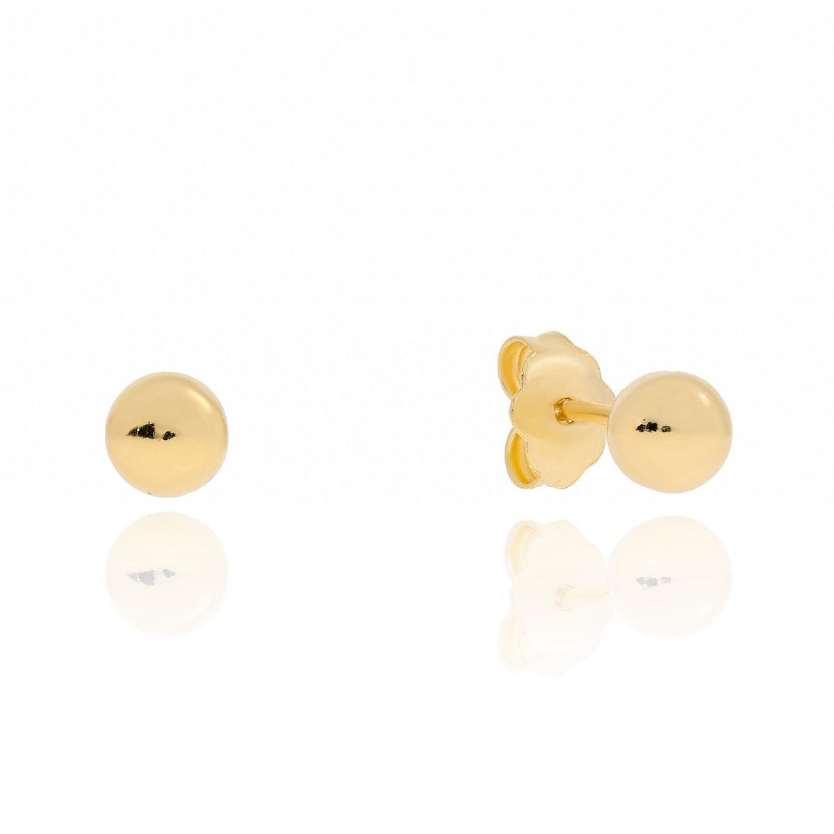 Złote kolczyki kulki 5 mm sztyfty pr. 585