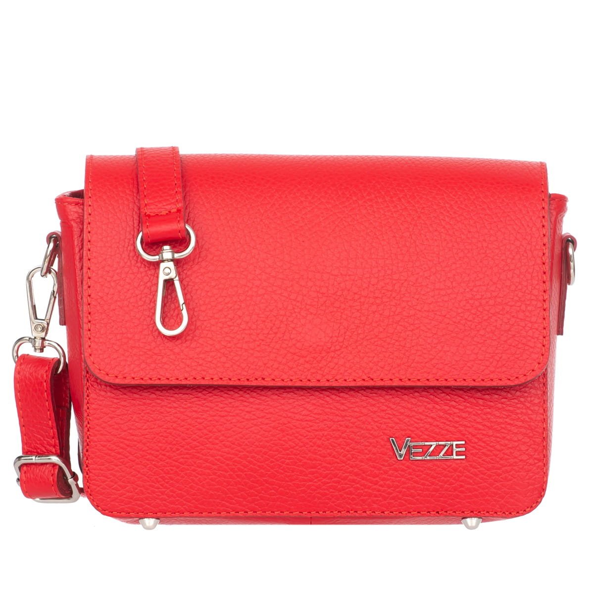 Mała Torebka Skórzana Vezze Lattina Czerwona