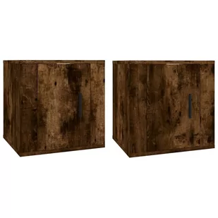 Lumarko Wiszące szafki TV, 2 szt., przydymiony dąb, 40x34,5x40 cm - Szafki RTV - miniaturka - grafika 3