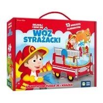 Zielona Sowa Puzzle 3D 12 elementów Składaj i baw się Wóz strażacki - Puzzle - miniaturka - grafika 1