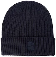 Czapki damskie - s.Oliver Czapka damska, ciemnoniebieska, jeden rozmiar - miniaturka - grafika 1