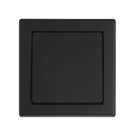Wyłączniki światła i elektryczne - Łącznik 1-biegunowy Jowisz czarny mat - miniaturka - grafika 1