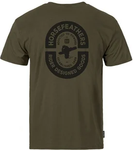 t-shirt HORSEFEATHERS POWDER BADGE II T-SHIRT Burnt Olive - Koszulki męskie - miniaturka - grafika 1