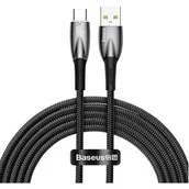 Kable - Baseus Glimmer Series kabel do szybkiego ładowania USB-A - USB-C 100W 480Mb/s 2m czarny - miniaturka - grafika 1