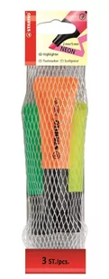 Stabilo International Gmbh - Zakreślacz neon, 3 sztuki (żółty, zielony, - Przybory szkolne - miniaturka - grafika 1