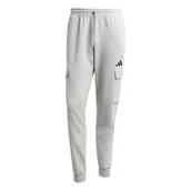 Spodnie męskie - adidas Mężczyźni ESSENTIALS FEELCOZY FLEECE CARGO PANT, medium grey heather/black, M - miniaturka - grafika 1