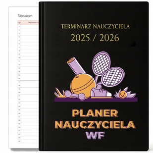 KALENDARZ NAUCZYCIELSKI 2025-2026 CZARNY PLANER NAUCZYCIELA WF Prezent HIT - Kalendarze - miniaturka - grafika 1