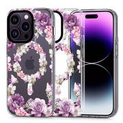 Etui i futerały do telefonów - Etui IPHONE 13 PRO MAX Tech-Protect MagMood MagSafe Rose Floral transparentne - miniaturka - grafika 1