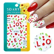 Ozdoby do paznokci - Naklejki 5d Do Zdobienia Paznokci Wzorki Czereśnie K067 - miniaturka - grafika 1