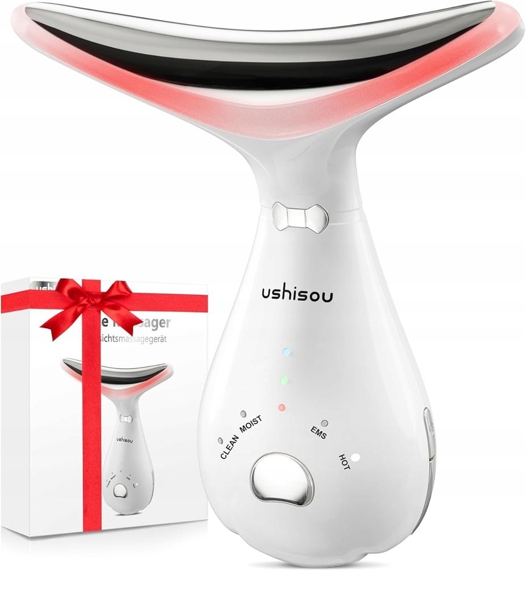MASAŻER DO TWARZY Z CIEPŁEM I ŚWIATŁEM LED 45C LIFTING PRZECIWZMARSZCZKO