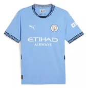 Koszulki męskie - Koszulka męska Puma 77507501 MCFC HOME JERSEY REPLICA Niebieska - miniaturka - grafika 1