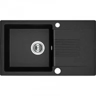 Zlewozmywaki - Laveo SBC 711T Zlewozmywak granitowy1 komora z ociekaczem Wymiary 440x760x185 mm Wymiar szafki 500 mmWyko$586czenie czarneW zestawie z syfonem Space Saving i korkiem automatycznym - miniaturka - grafika 1